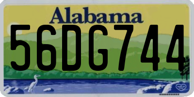 AL license plate 56DG744