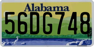 AL license plate 56DG748
