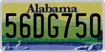 AL license plate 56DG750