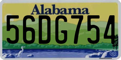 AL license plate 56DG754