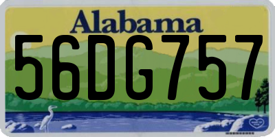 AL license plate 56DG757
