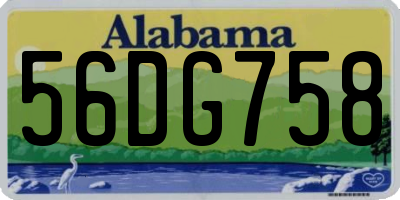 AL license plate 56DG758
