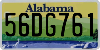 AL license plate 56DG761