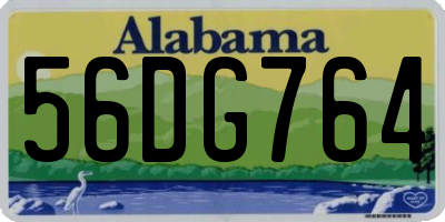 AL license plate 56DG764