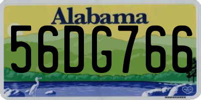 AL license plate 56DG766