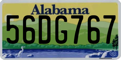AL license plate 56DG767
