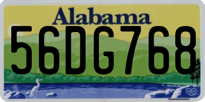 AL license plate 56DG768