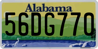 AL license plate 56DG770