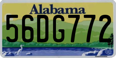 AL license plate 56DG772