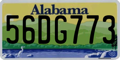 AL license plate 56DG773