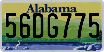 AL license plate 56DG775