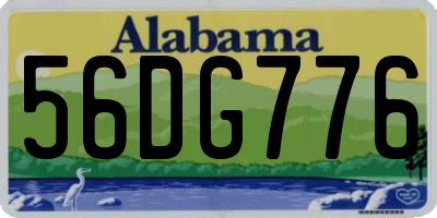 AL license plate 56DG776