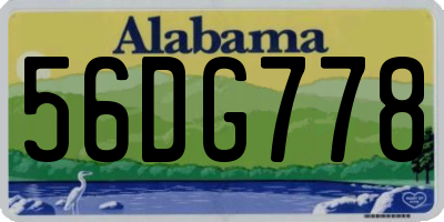 AL license plate 56DG778