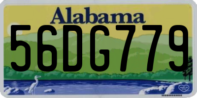 AL license plate 56DG779
