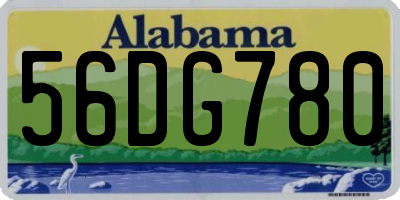 AL license plate 56DG780