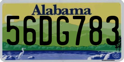 AL license plate 56DG783