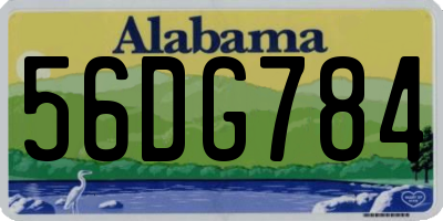 AL license plate 56DG784