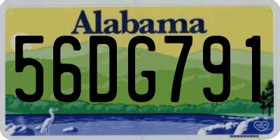 AL license plate 56DG791