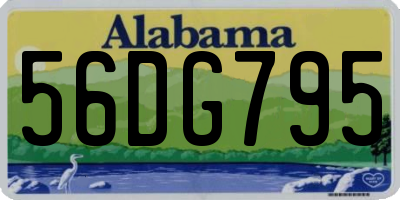 AL license plate 56DG795