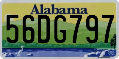 AL license plate 56DG797