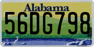 AL license plate 56DG798