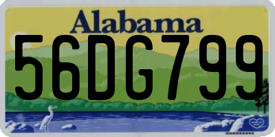 AL license plate 56DG799