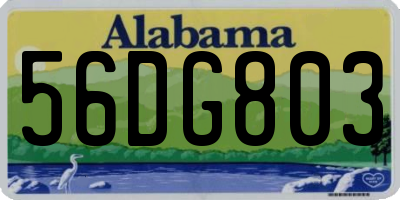 AL license plate 56DG803
