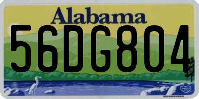 AL license plate 56DG804