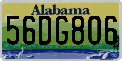 AL license plate 56DG806