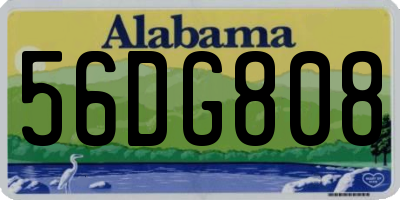 AL license plate 56DG808