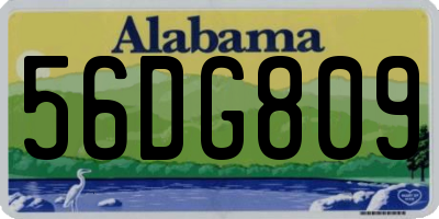 AL license plate 56DG809