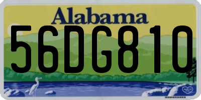 AL license plate 56DG810