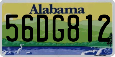 AL license plate 56DG812