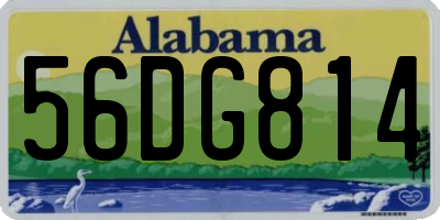 AL license plate 56DG814