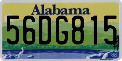 AL license plate 56DG815