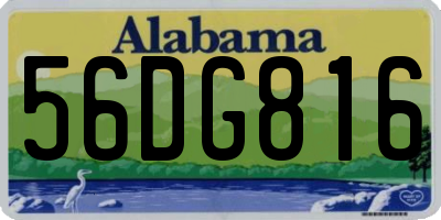 AL license plate 56DG816