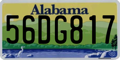 AL license plate 56DG817