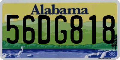 AL license plate 56DG818