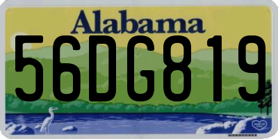 AL license plate 56DG819