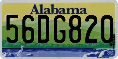 AL license plate 56DG820
