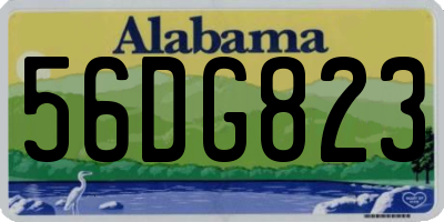 AL license plate 56DG823