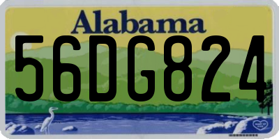 AL license plate 56DG824
