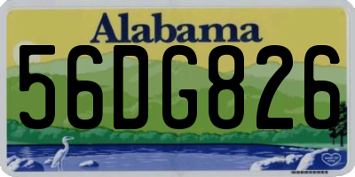 AL license plate 56DG826