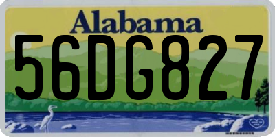 AL license plate 56DG827