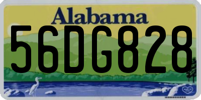 AL license plate 56DG828