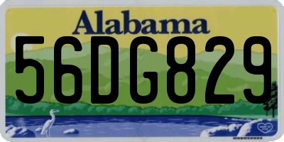 AL license plate 56DG829