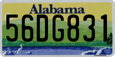 AL license plate 56DG831