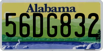AL license plate 56DG832