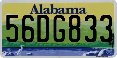 AL license plate 56DG833