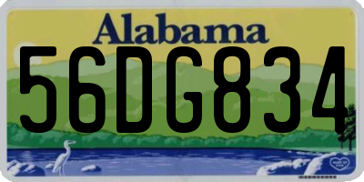 AL license plate 56DG834